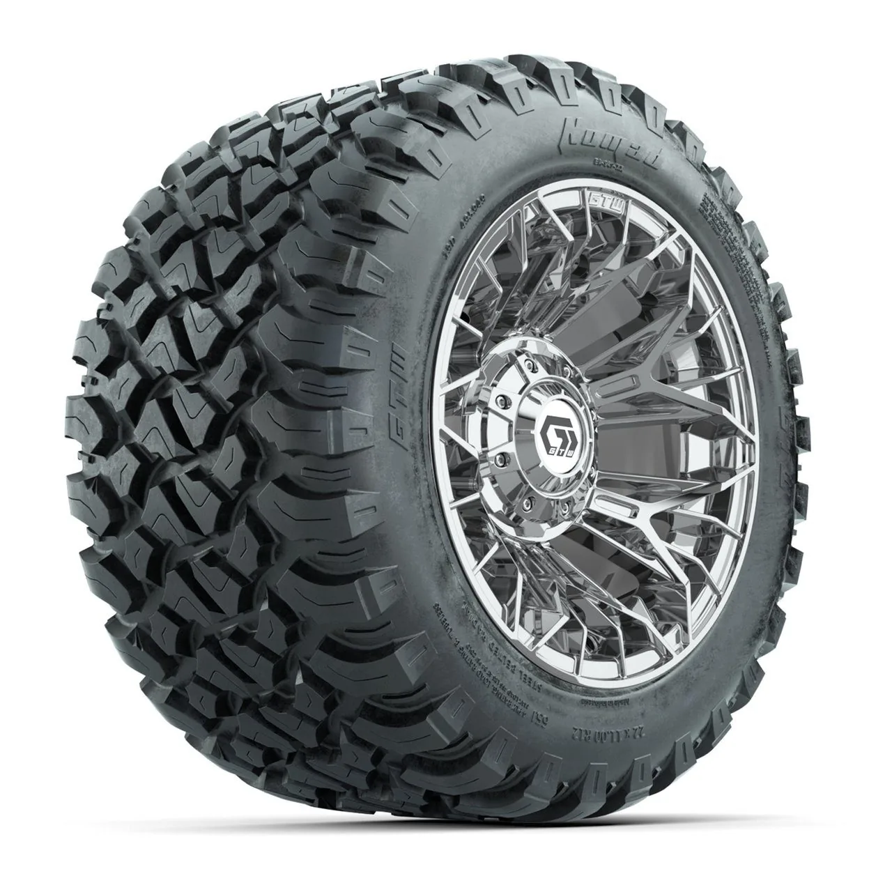 Комплект колёс GTW® Stellar 12", хром, с внедорожными шинами Nomad 22x11-R12, артикул A19-775