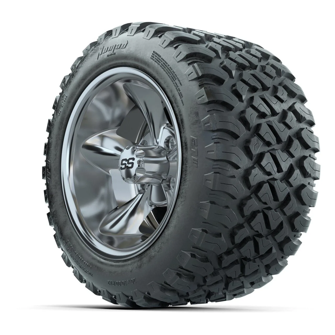 Комплект колёс GTW Godfather, хром, 12" с шинами 20X10-12 Nomad Steel Belt Radial All-Terrain, 4 шт., артикул A19-2016 — фото 3