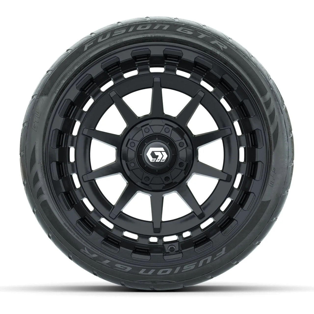Комплект колёс GTW® Barricade 15" с шинами 215/40-R15 Fusion GTR, глянцевый чёрный, артикул A19-1268 — фото 2