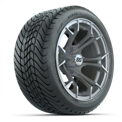 Колёса GTW Spyder 14" (серебристые шлифованные) с шинами 225/30-14 Mamba Street, полный комплект, артикул A19-2270