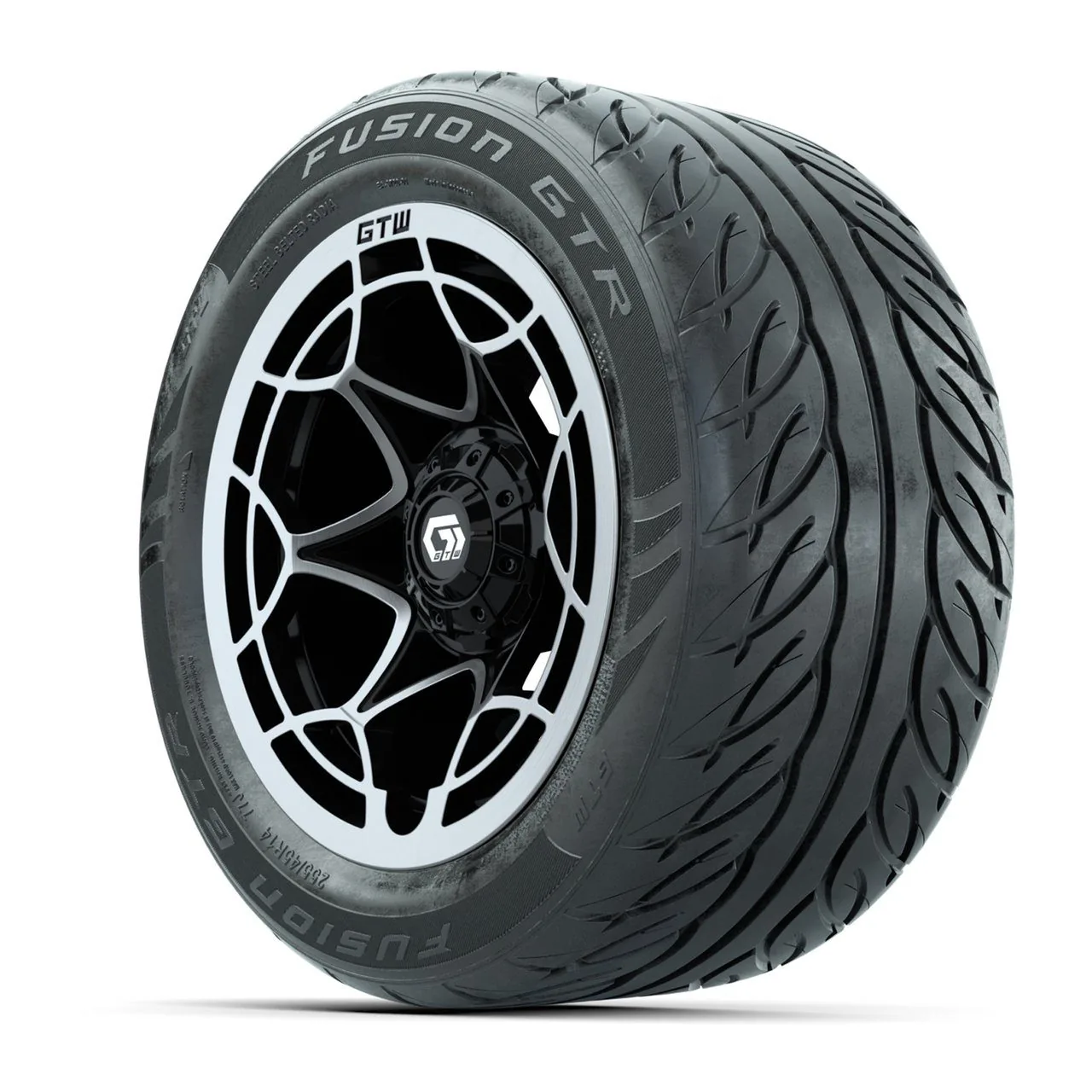 Колёса GTW Nexus Black with Silver Face 14" с шинами 255/45-R14 Fusion GTR Steel Belt Radial Street, полный комплект, артикул A19-2325 — фото 3