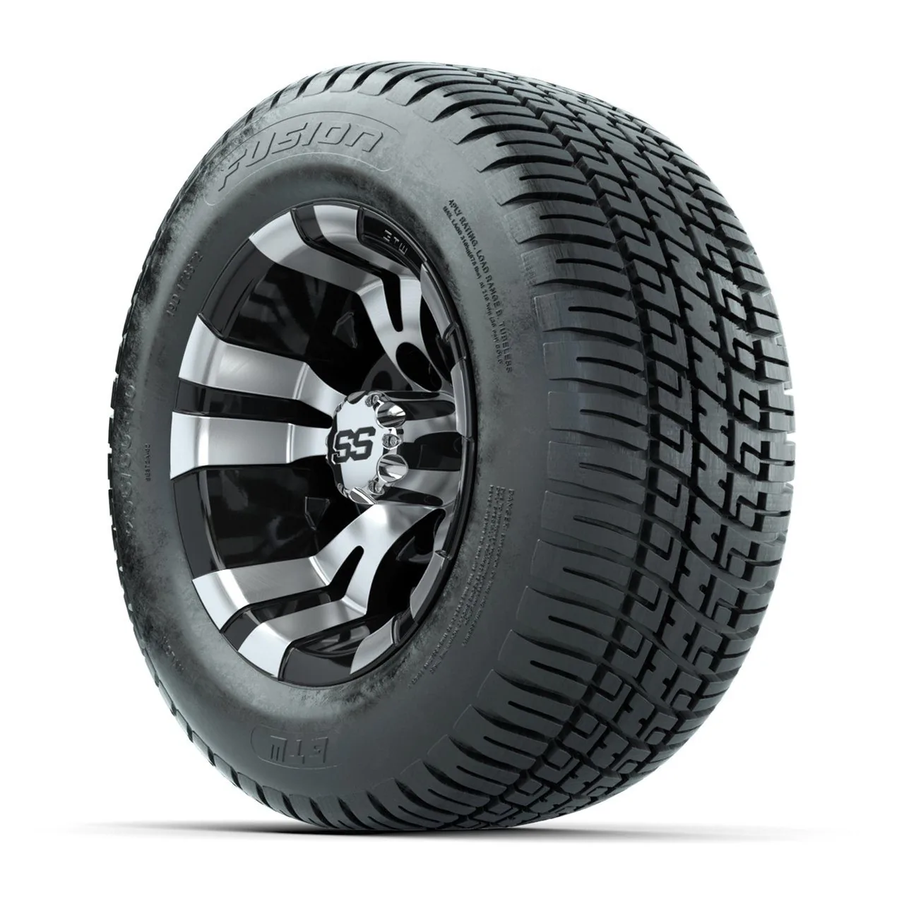 Колёса GTW Vampire, чёрные с проточкой, 10" с шинами 205/50-10 Fusion Street, комплект из 4 шт., артикул A19-339 — фото 3