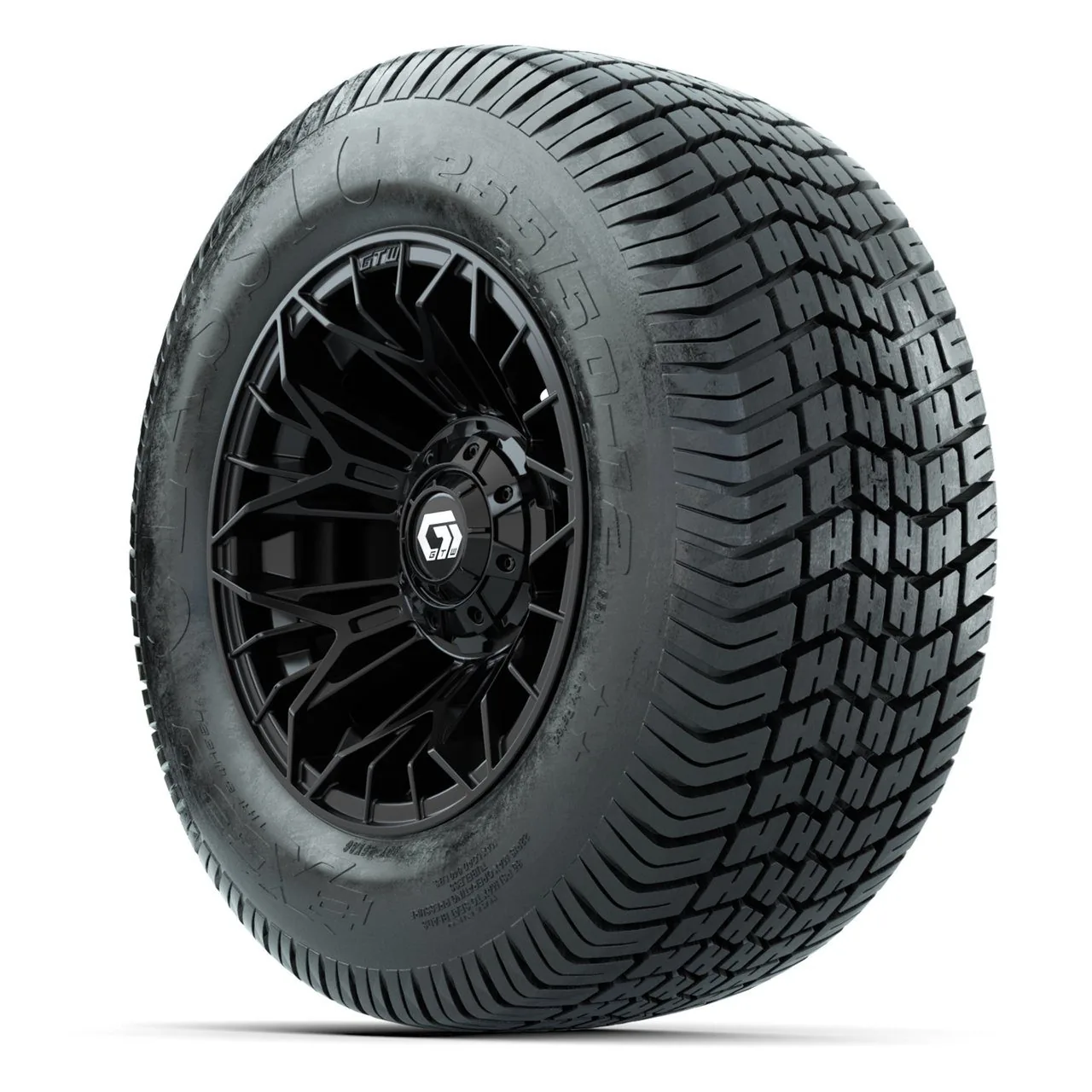 Колёса GTW® Stellar 12", чёрные, с шинами 255/50-12 Excel Classic Street, полный комплект, артикул A19-1659 — фото 3
