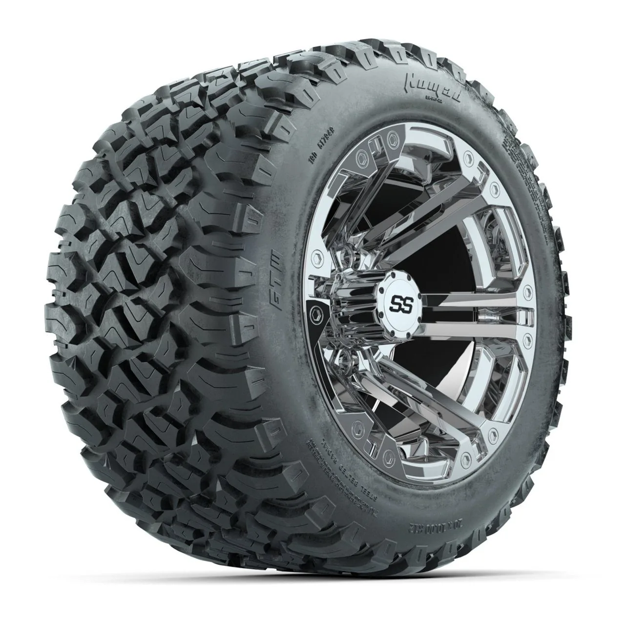 Комплект колёс в сборе с шинами 12", хром, шины 20X10-12 Nomad Steel Belt Radial All-Terrain, GTW® Specter, артикул A19-2160