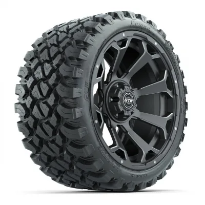 Комплект из 4 матово-серых колёс 15" GTW Raven с шинами 23x10-R15 Nomad All-Terrain, артикул A19-748