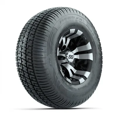 Колёса GTW Vampire, чёрные с проточкой, 10" с шинами 205/65-10 Fusion Street, комплект из 4 шт., артикул A19-338