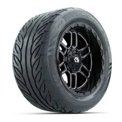 Колёса GTW Titan 14" (чёрные с проточкой) с шинами 255/45-R14 Fusion GTR Steel Belt Radial Street, полный комплект, артикул A19-2264