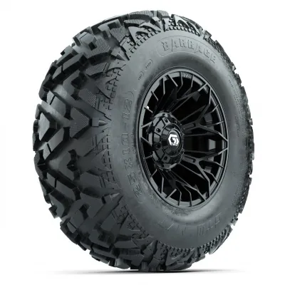 Колёса GTW® Stellar 12", чёрные, с шинами 25X10-12 Barrage Mud, полный комплект, артикул A19-1658