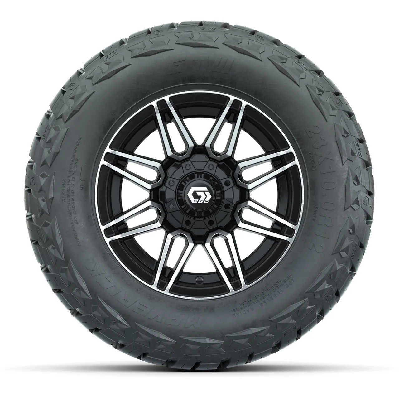 Комплект колёс 12" GTW Stealth, чёрный с проточкой, с шинами Maverick All-Terrain 23x10.00-R12, артикул A19-1292 — фото 2