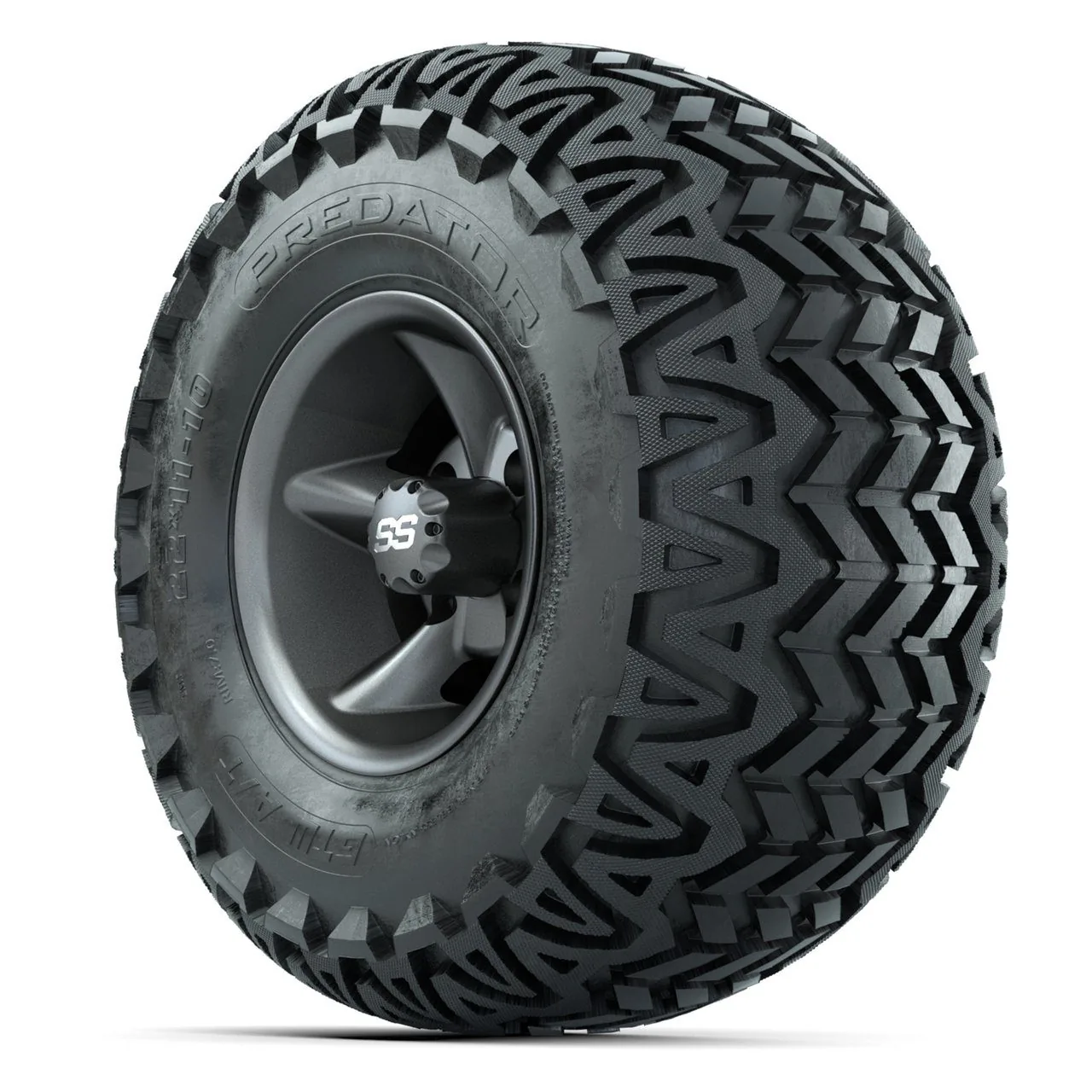 Комплект колёс GTW Godfather 10”, матовые серые, с шинами 22x11-10 Predator All-Terrain (4 шт.), артикул A19-1597 — фото 3