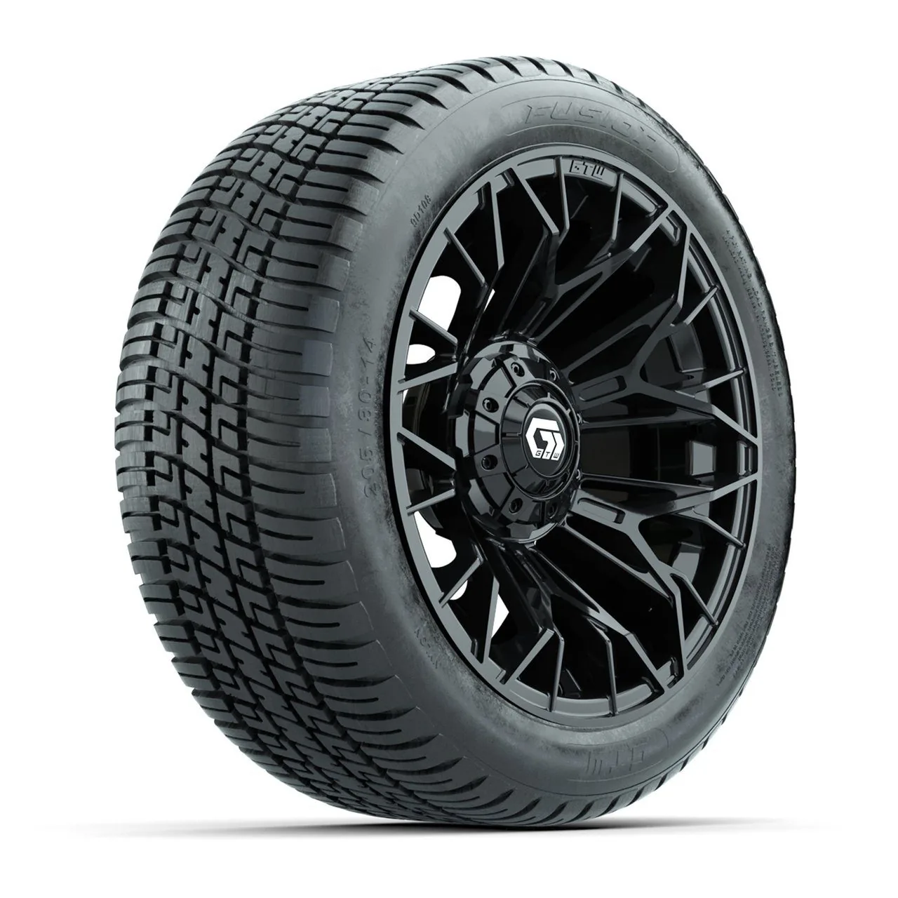 Комплект колёс с шинами 205/30-R14 Fusion Street, диски 14" Stellar, чёрные, GTW, артикул A19-2216