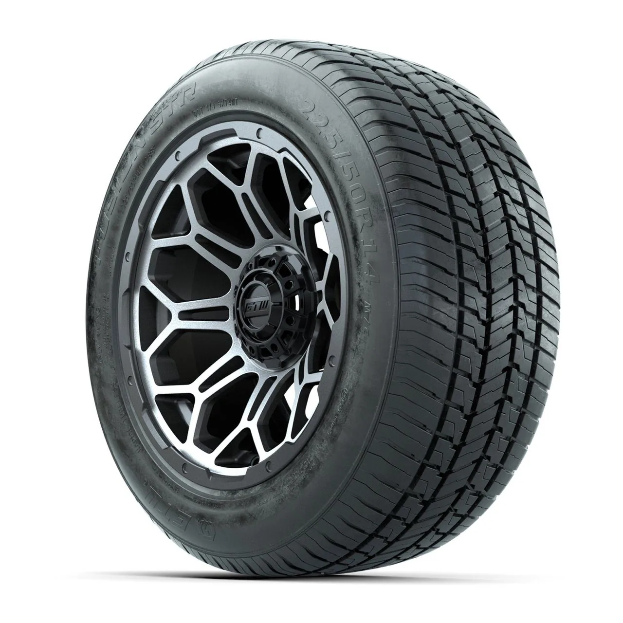 Колёса GTW® Bravo, матовый серый с проточкой, 14", с шинами Fusion STR 225/50-R14 (DOT), комплект, артикул A19-2703 — фото 3