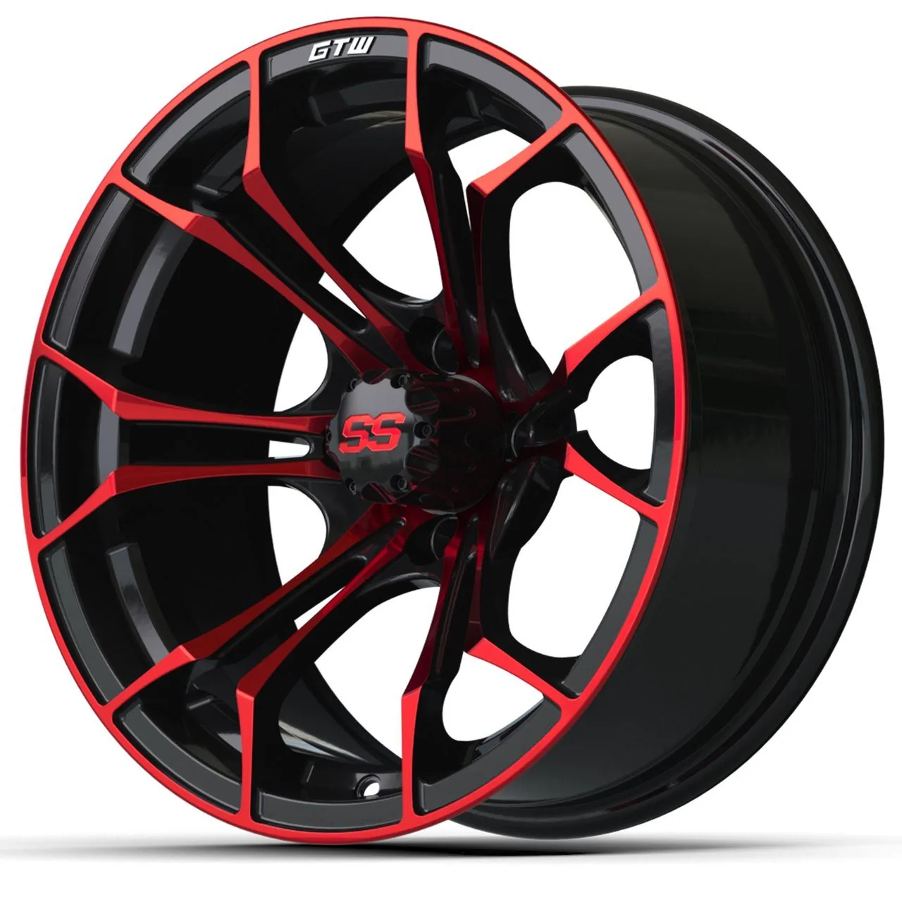 Диск 15" GTW® Spyder, чёрный с красными акцентами, артикул 19-309 — фото 3