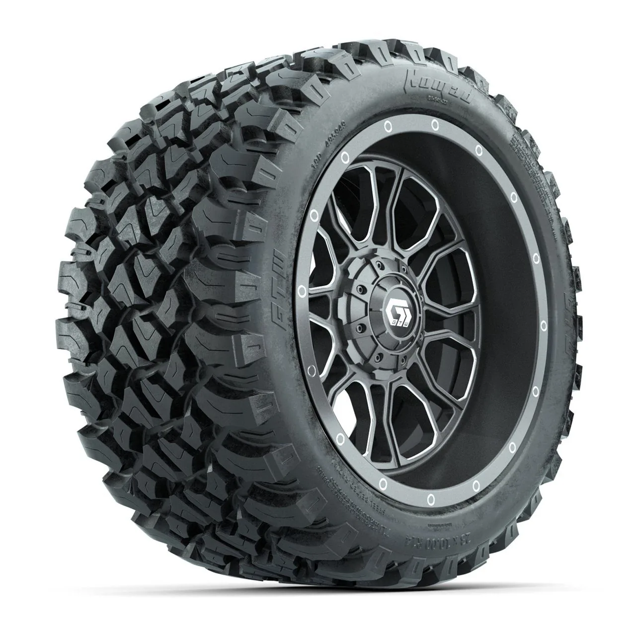 Комплект колёс 14” GTW Volt, графит с обработанными акцентами, с шинами 23x10-R14 Nomad All-Terrain, артикул A19-816