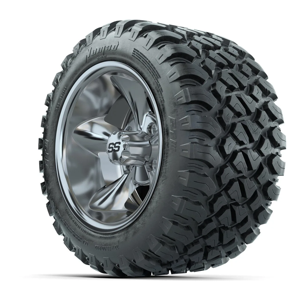 Комплект колёс GTW Godfather, хром, 12" с шинами 22X11-R12 Nomad Steel Belt Radial All-Terrain, 4 шт., артикул A19-2015 — фото 3