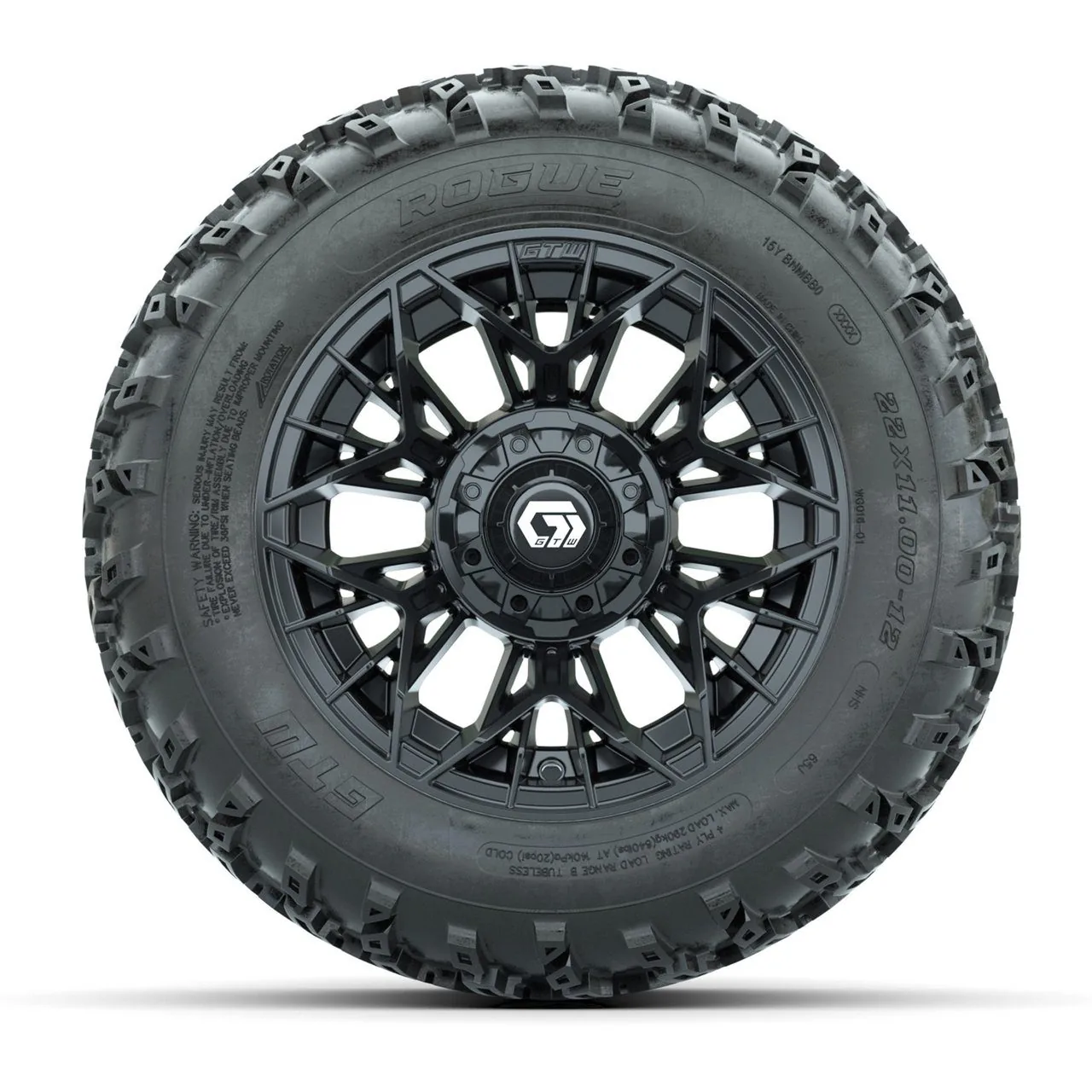 Комплект колёс GTW Stellar, чёрный, 12" с шинами Rogue All Terrain 22x11.00-12, артикул A19-983 — фото 2