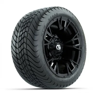 Комплект колёс GTW® Vandal 12” с шинами 215/35-12 Mamba Street, матовый чёрный с проточкой, полный набор, артикул A19-1190