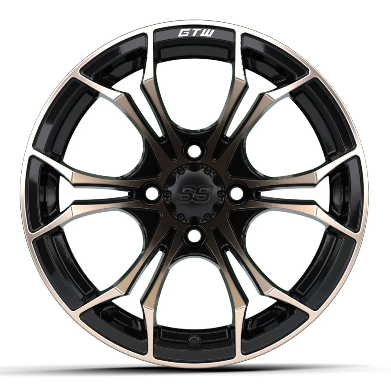 Диск 14" GTW® Spyder, матовый чёрный с бронзовыми акцентами, артикул 19-254 — фото 2