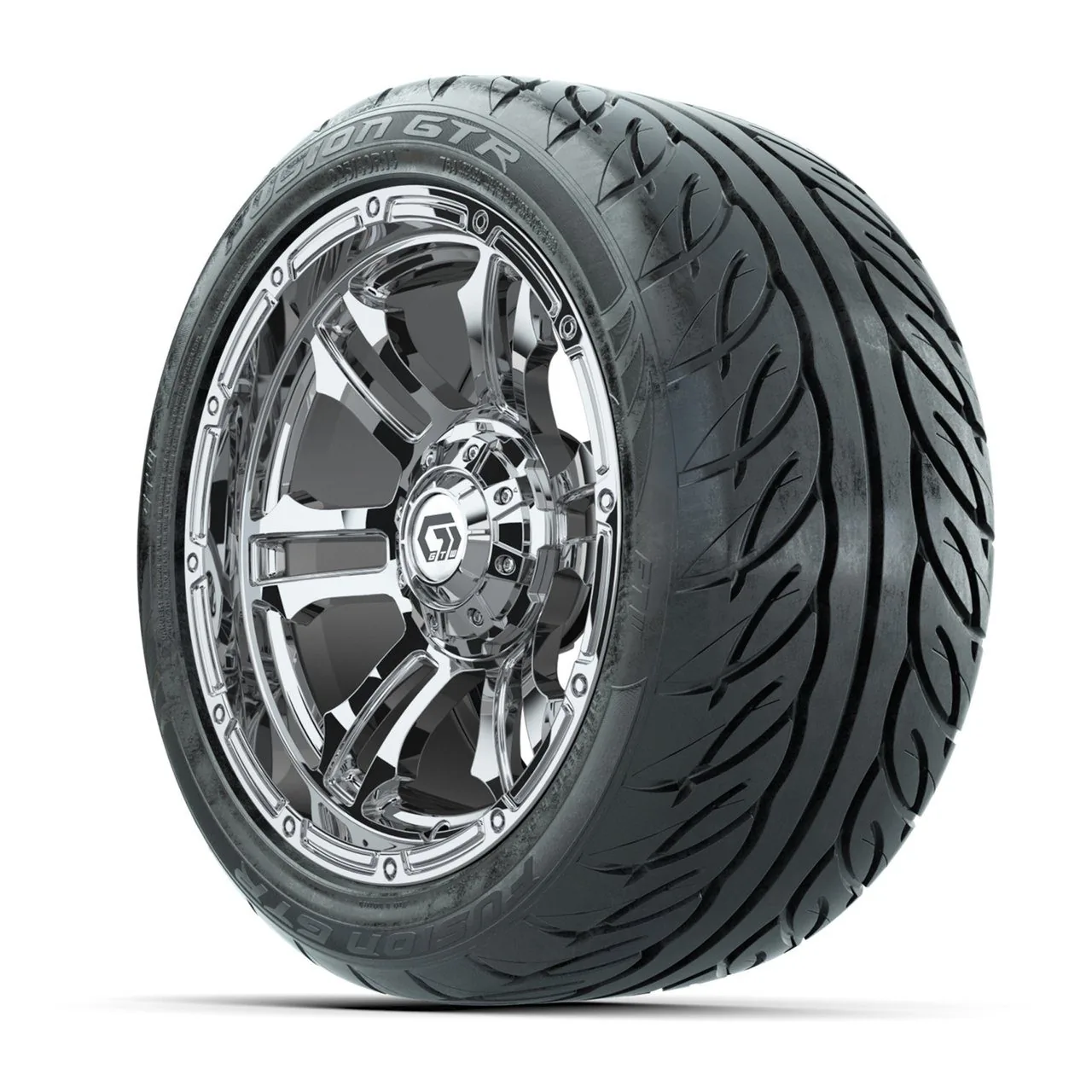 Колёса GTW Shogun Chrome 14" с шинами 225/40-R14 Fusion GTR Steel Belt Radial Street, полный комплект, артикул A19-2382 — фото 3