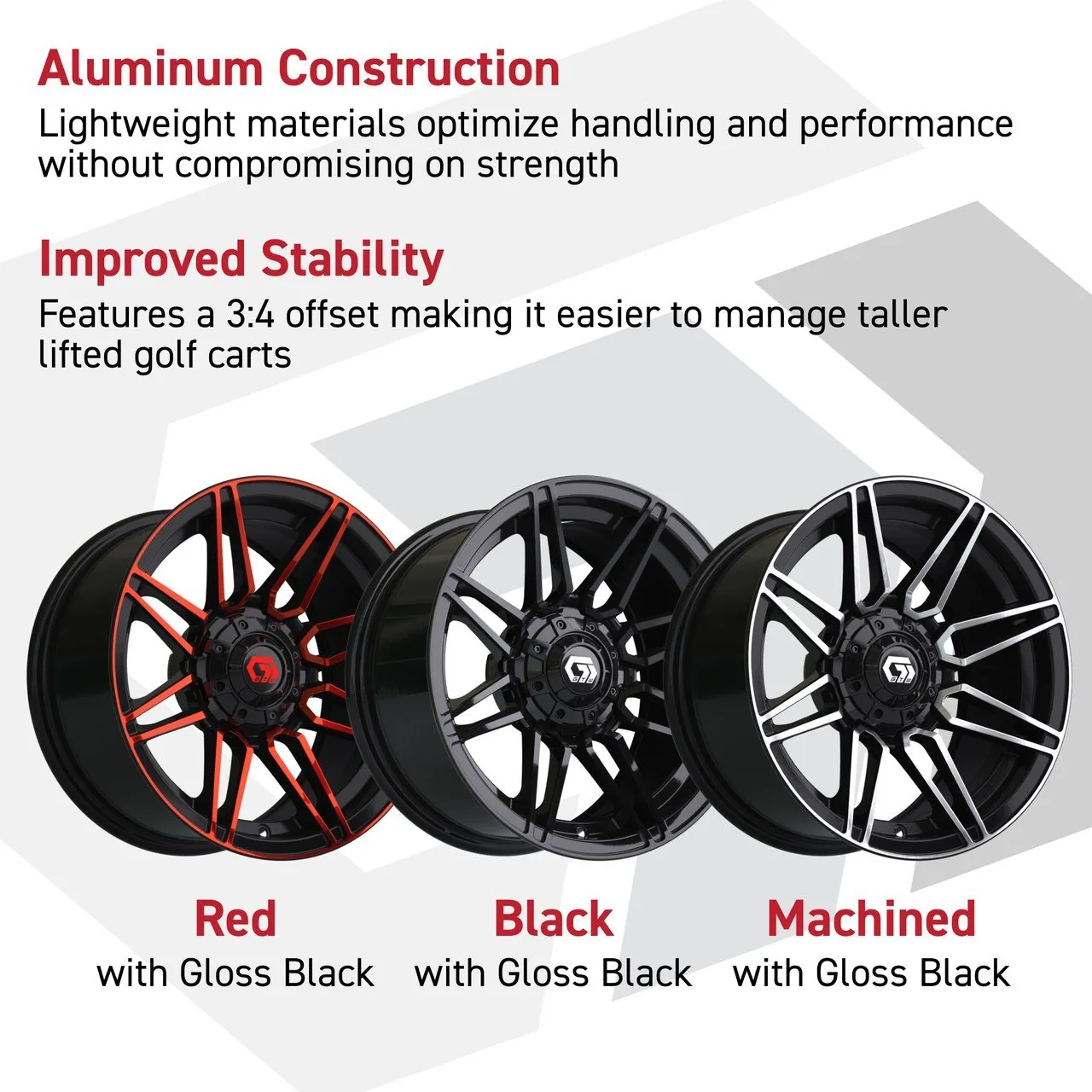 Колёсный диск 14&Prime; GTW&reg; Stealth, глянцевый чёрный с проточенными элементами, артикул 19-409 — фото 4
