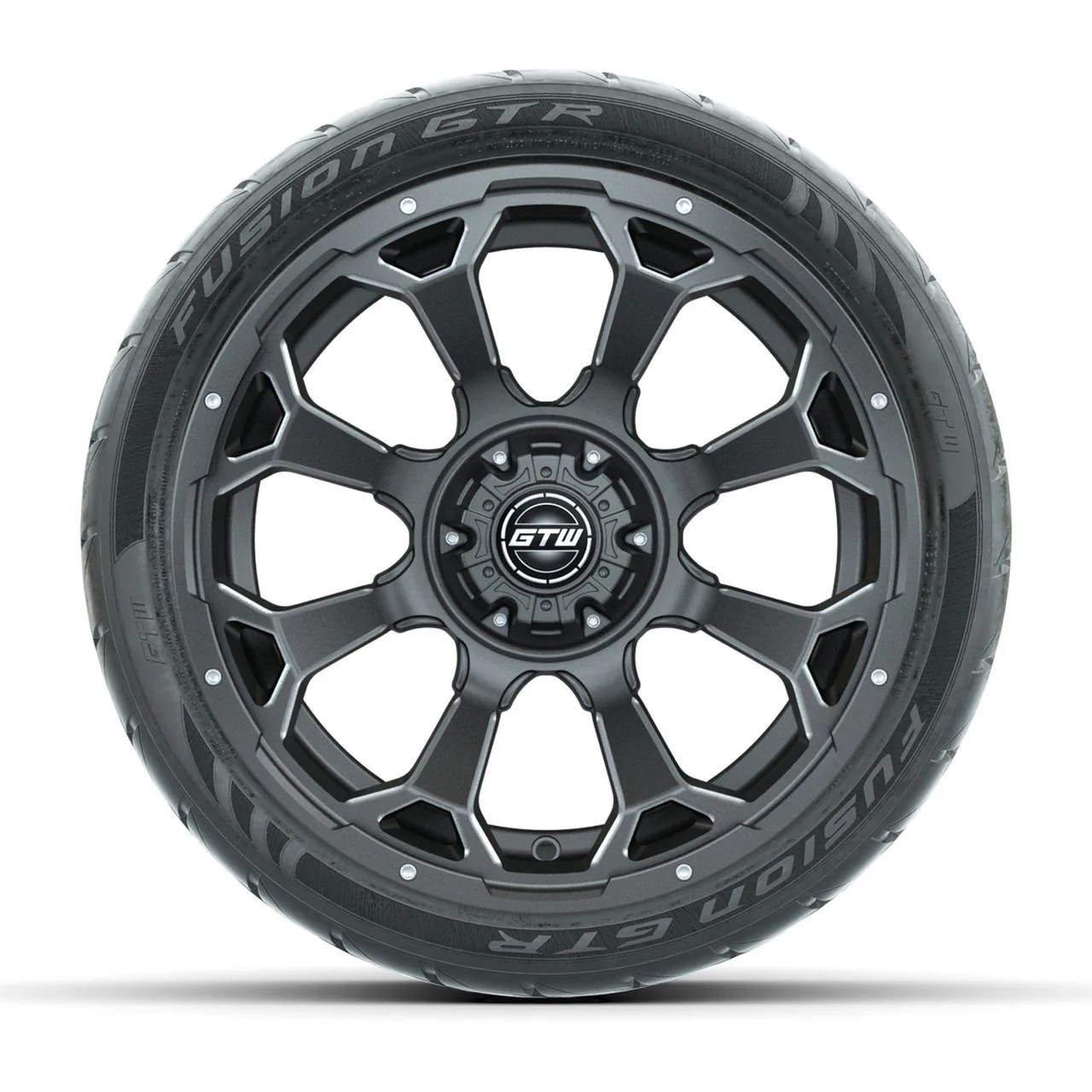 Колёса GTW Raven 14”, матовые серые Ball Milled, с шинами 205/40-R14 Fusion GTR Steel Belt Radial Street, комплект, артикул A19-2431 — фото 2