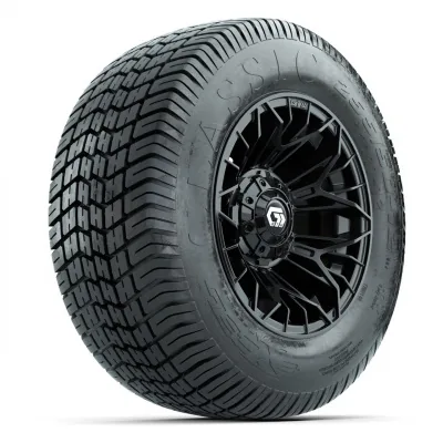 Колёса GTW® Stellar 12", чёрные, с шинами 255/50-12 Excel Classic Street, полный комплект, артикул A19-1659