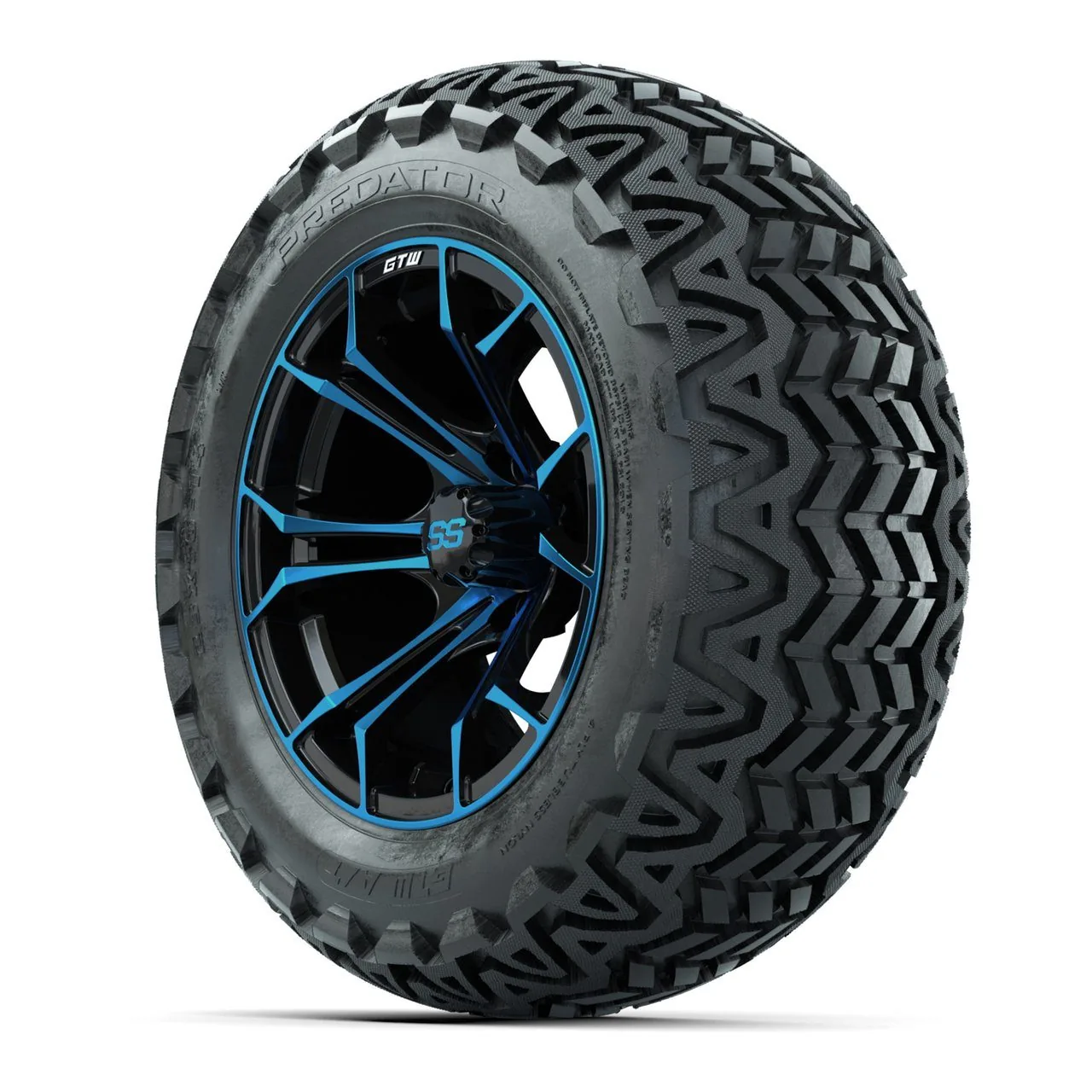 Комплект дисков GTW Spyder 14", синий/чёрный, с шинами GTW Predator 23x10-14 для любого рельефа, артикул A19-563 — фото 3