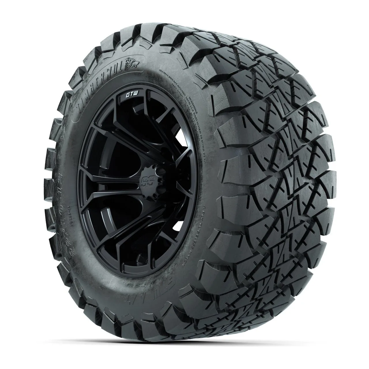 Колёса GTW Spyder, матовые чёрные, 12" с шинами Timberwolf Mud 22", комплект из 4 шт., артикул A19-387 — фото 3