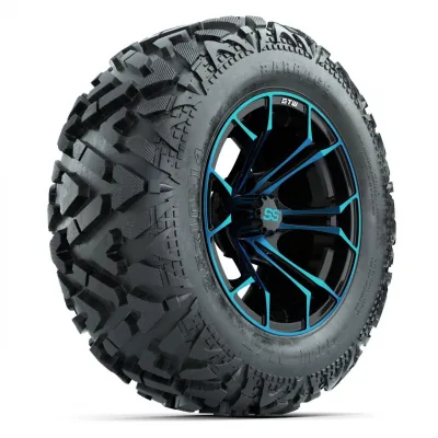 Колёса GTW Spyder 14”, чёрно-синие, с шинами 25x10-14 Barrage Mud, комплект, артикул A19-2412