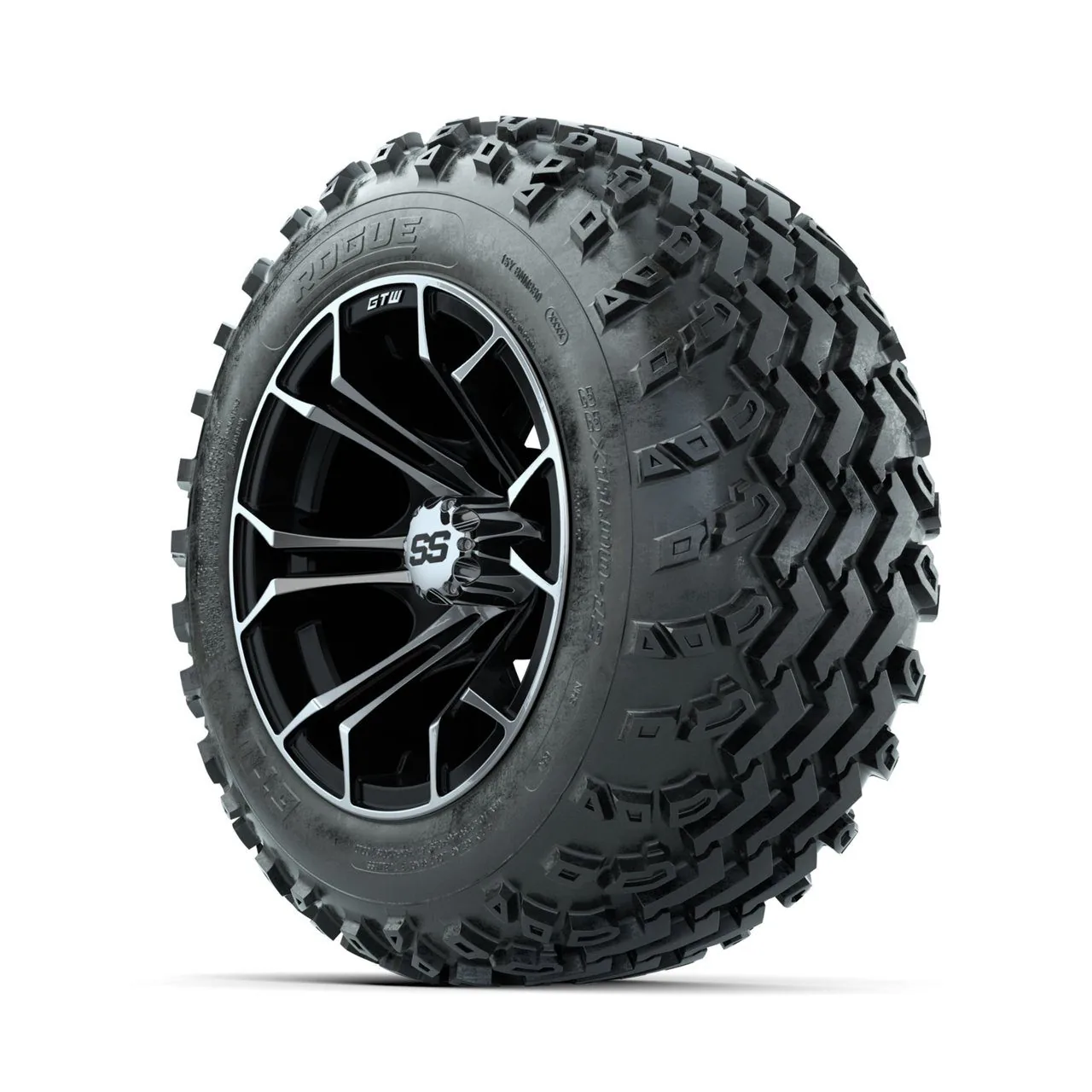 Комплект колёс GTW Spyder, матовая обработка/чёрный, 12" с шинами Rogue All Terrain 22x11.00-12, артикул A19-968 — фото 3