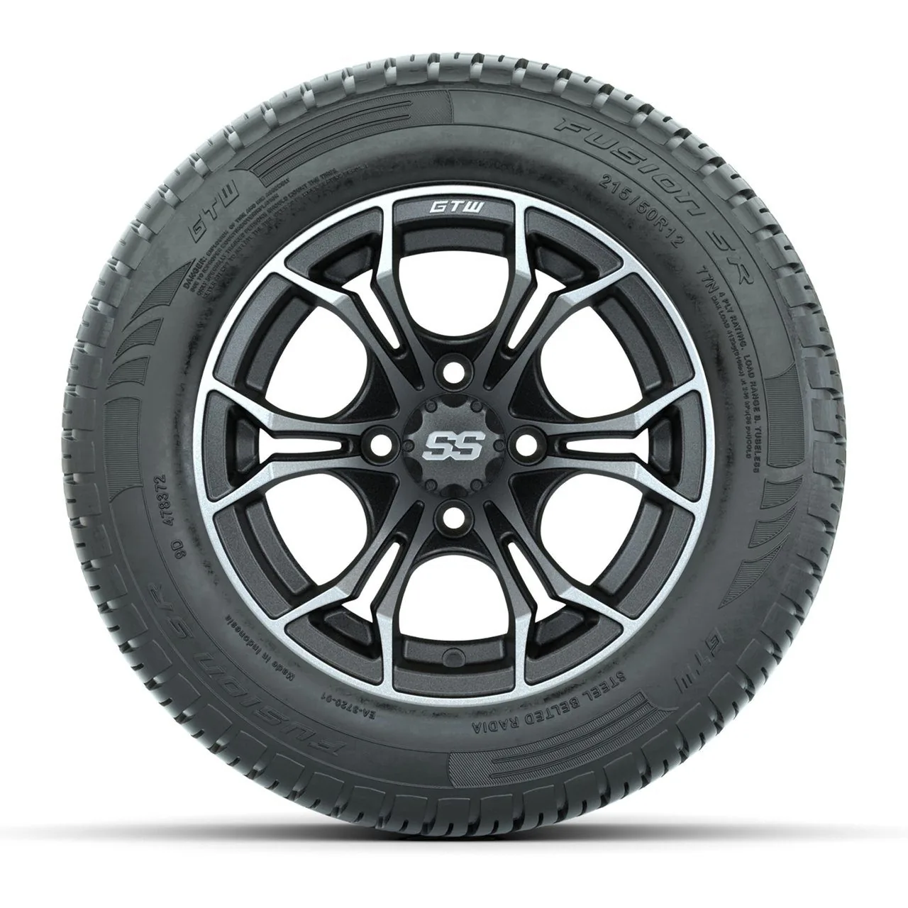 Комплект из 4 колёс 12" GTW Spyder с шинами 215/50-R12 Fusion S/R Street, артикул A19-613 — фото 2