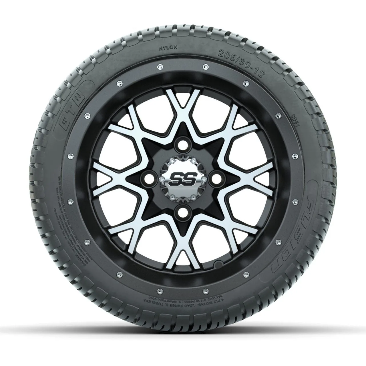 Комплект из 4 колёс 12" GTW Vortex с шинами 205/30-12 GTW Fusion Street, артикул A19-677 — фото 2