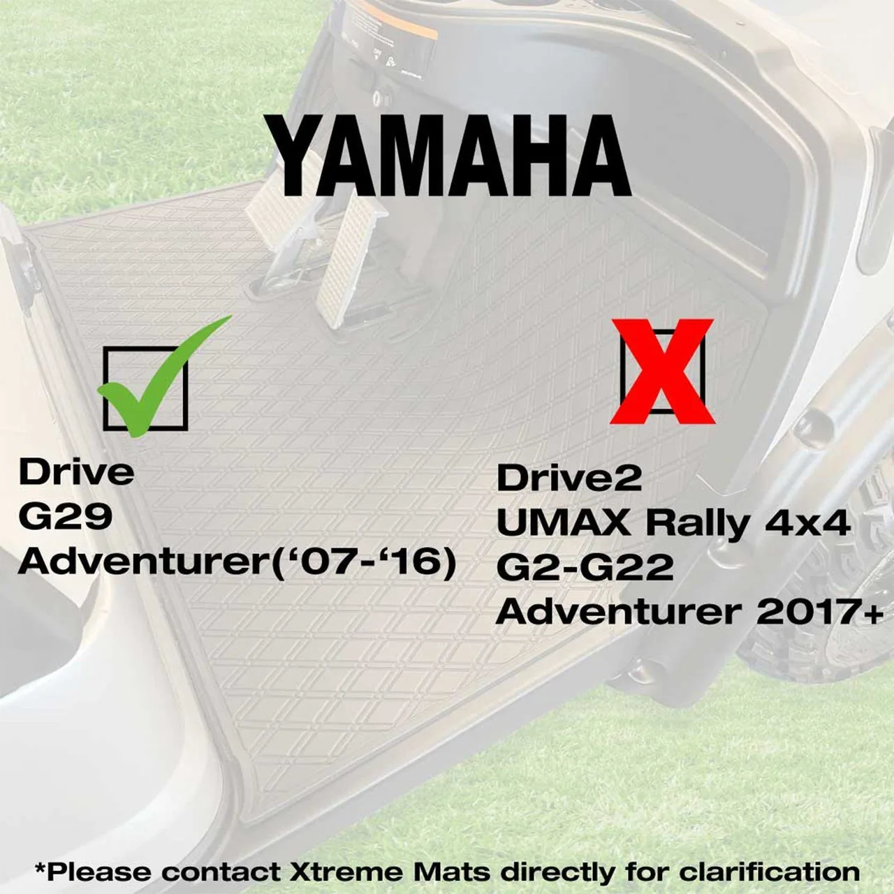 Коврики Xtreme для Yamaha G29/Drive, чёрно-бежевые, артикул 03-434 — фото 2