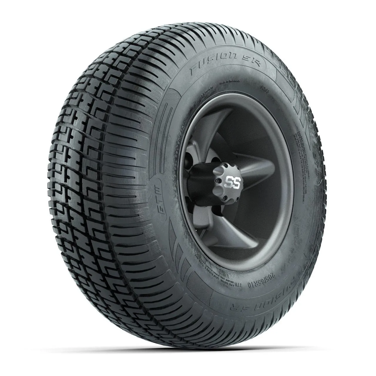Комплект колёс GTW Godfather 10”, матовые серые, с шинами 205/65-R10 Fusion S/R (4 шт.), артикул A19-1595
