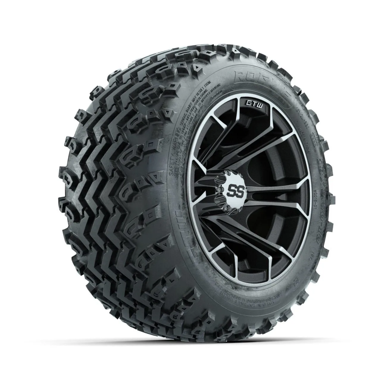 Комплект колёс и шин: диски GTW Spyder Machined/матовый серый 10", шины Rogue All-Terrain 18x9.50-10, артикул A19-902
