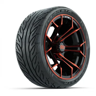Комплект дисков GTW Spyder 14", красный/чёрный, с шинами Fusion GTR Street 205/40-R14, артикул A19-579