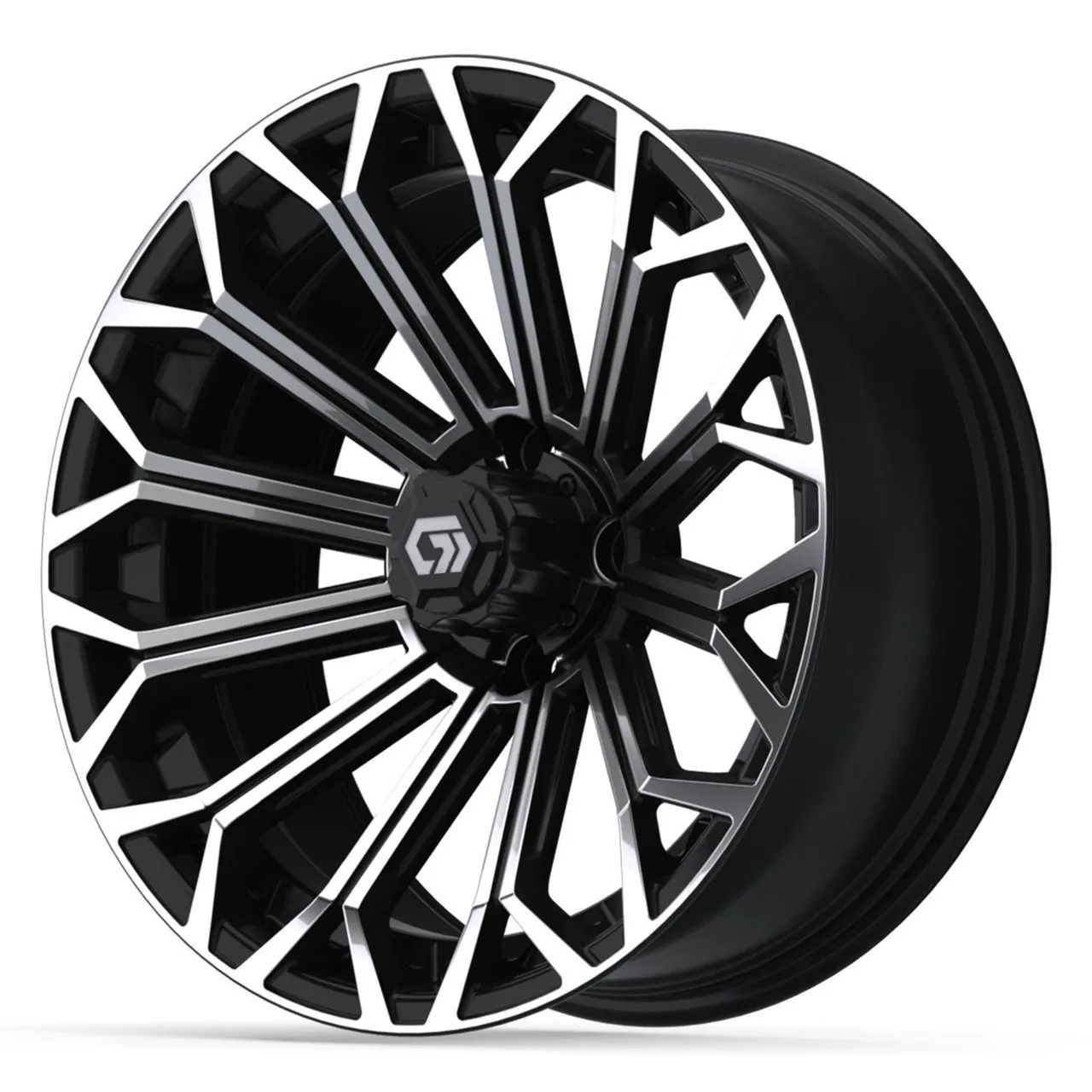 Колесо 16" GTW® Phantom, чёрный с механической обработкой, артикул 19-447 — фото 3