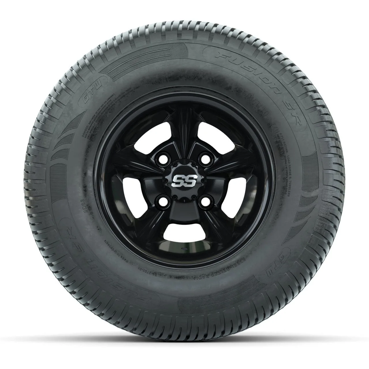 Комплект колёс GTW Godfather 10”, чёрные, с шинами 205/65-R10 Fusion S/R (4 шт.), артикул A19-1565 — фото 2