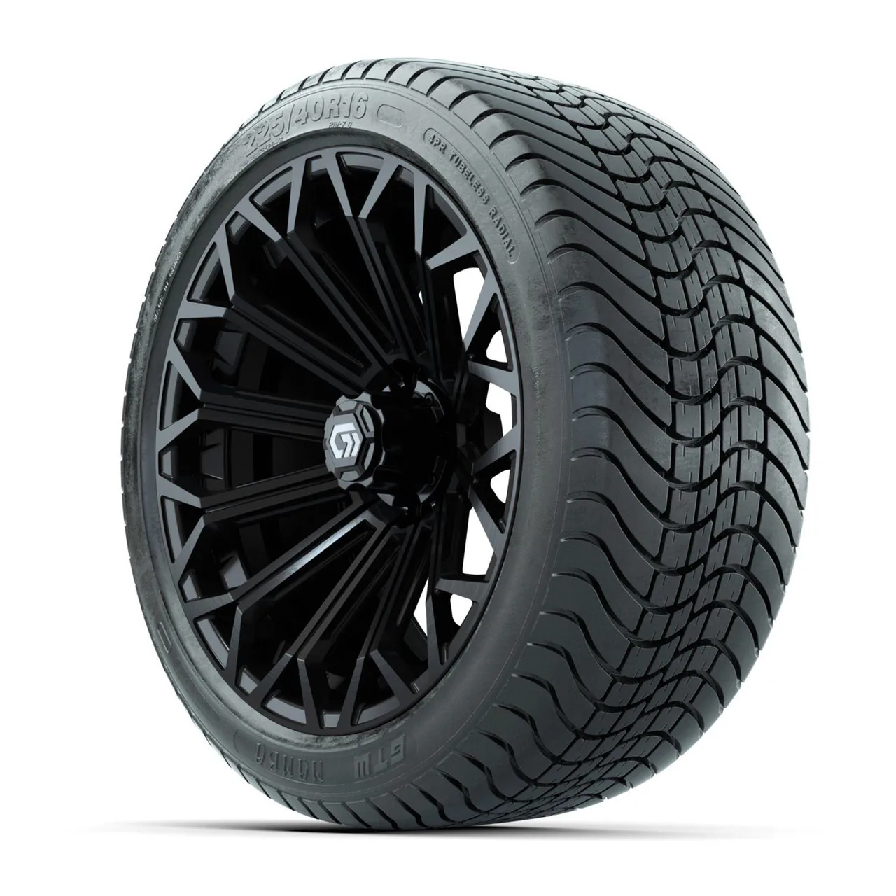 Колёса в сборе GTW Phantom 16", глянцевый чёрный, с дорожными шинами 225/40-R16 Mamba, комплект 4 шт., артикул A19-2623 — фото 3