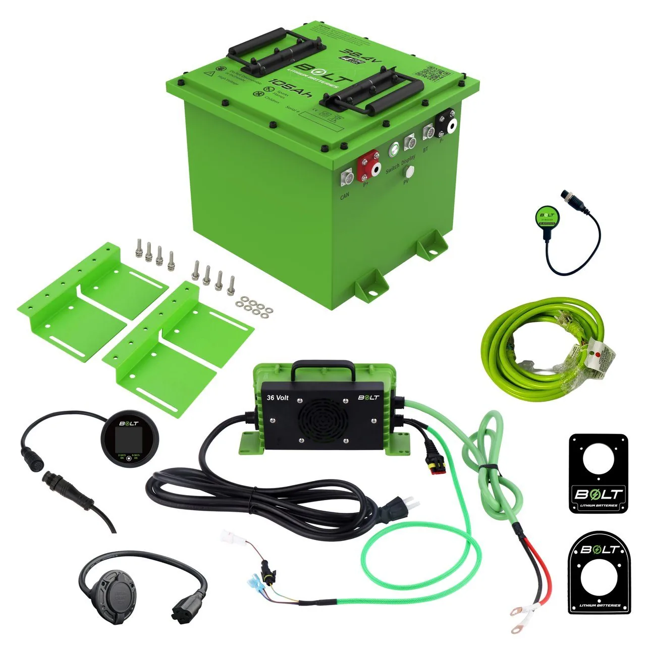 Аккумулятор с подогревом, 74V 105AH, стандартный комплект, для Yamaha G1-G16, Bolt Energy, артикул 33-504HS