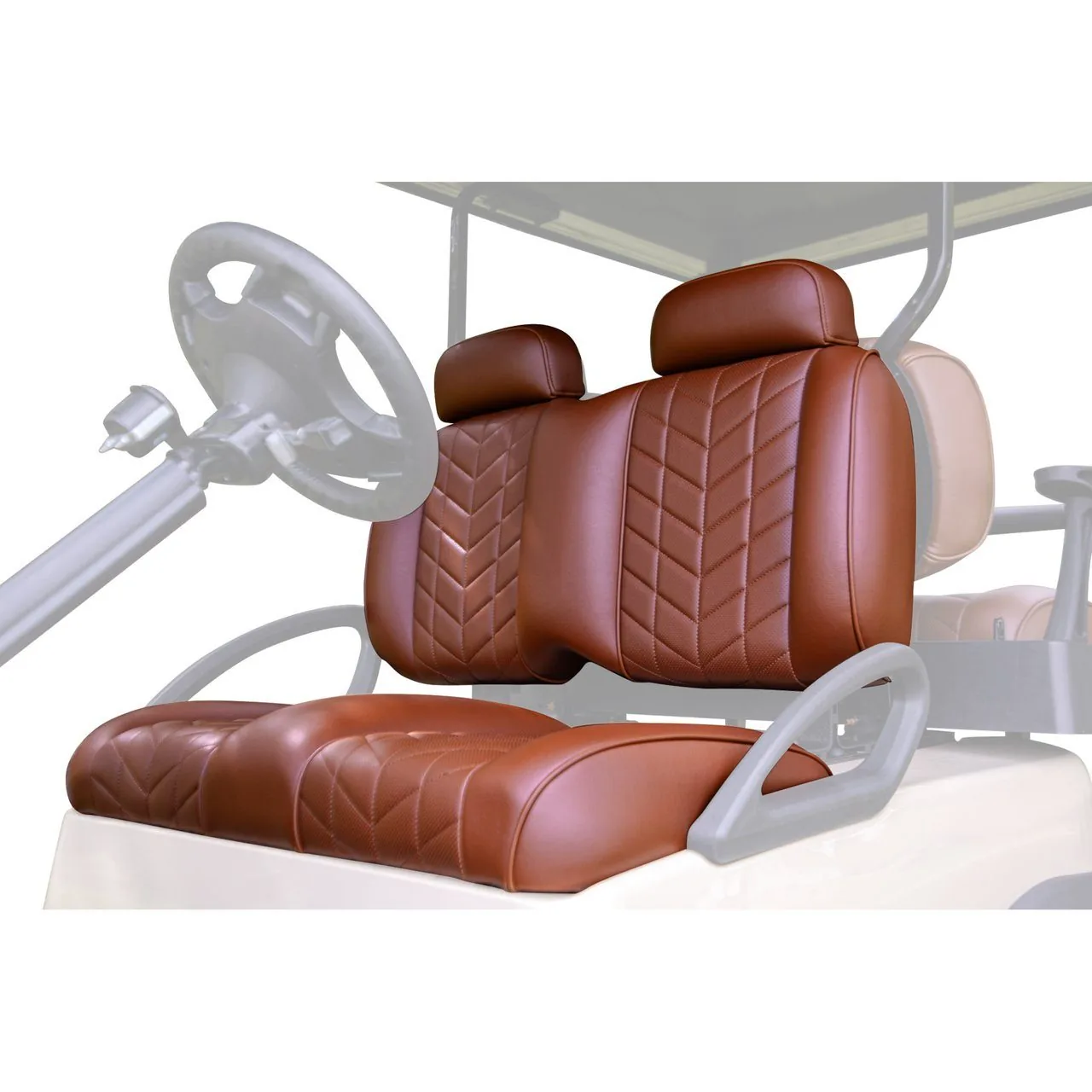 Передние сиденья MadJax Aviator для Club Car Precedent/Tempo/Onward, кофейные (2012 г. и новее), артикул 10-638 — фото 2