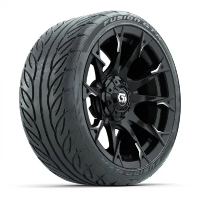 Комплект колёс GTW® Diablo 15" с шинами 215/40-R15 Fusion GTR, глянцевый чёрный с проточкой, артикул A19-1276