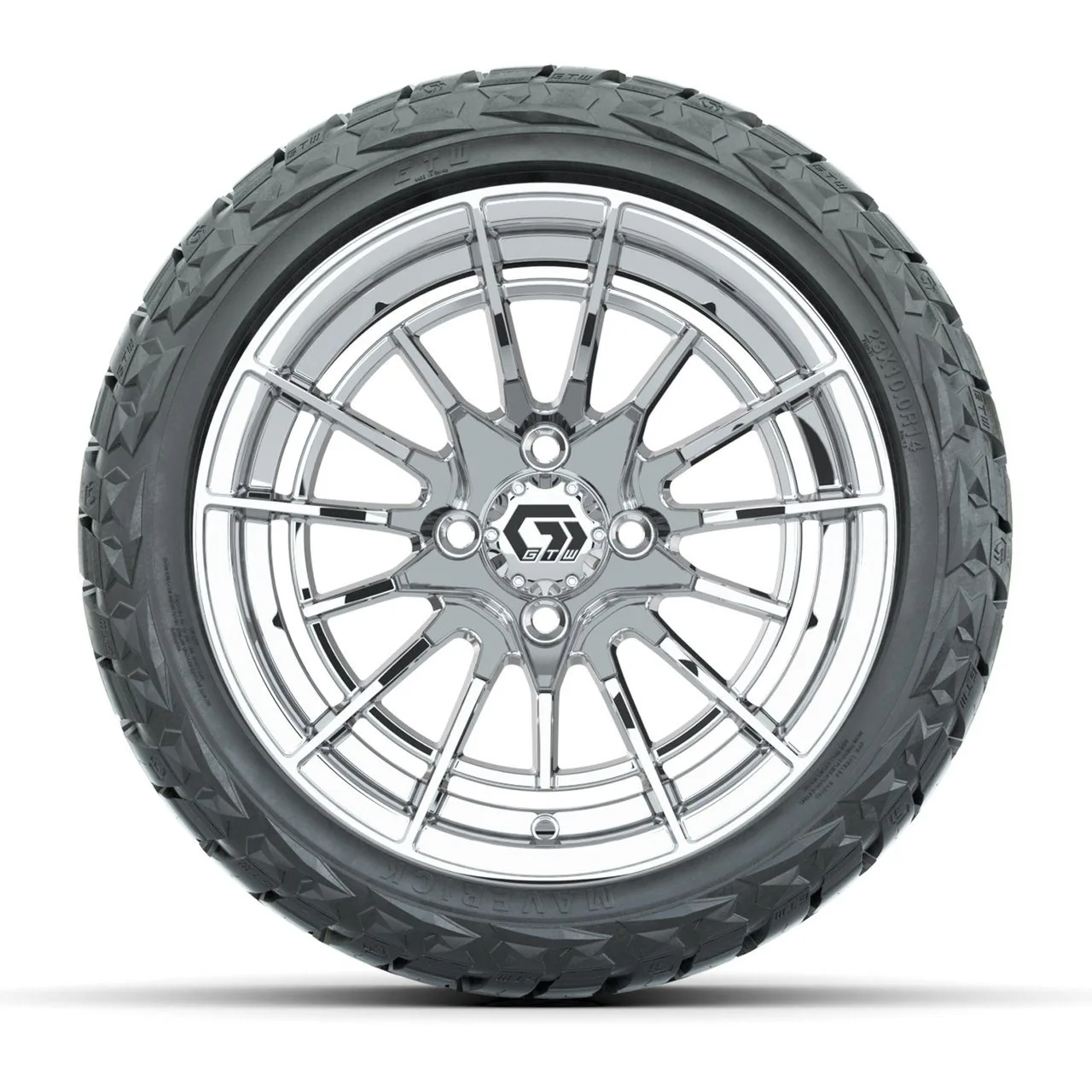 Комплект колёс 14" GTW Boost, хром, с шинами Maverick All-Terrain 23x10.00-R14, артикул A19-1302 — фото 2