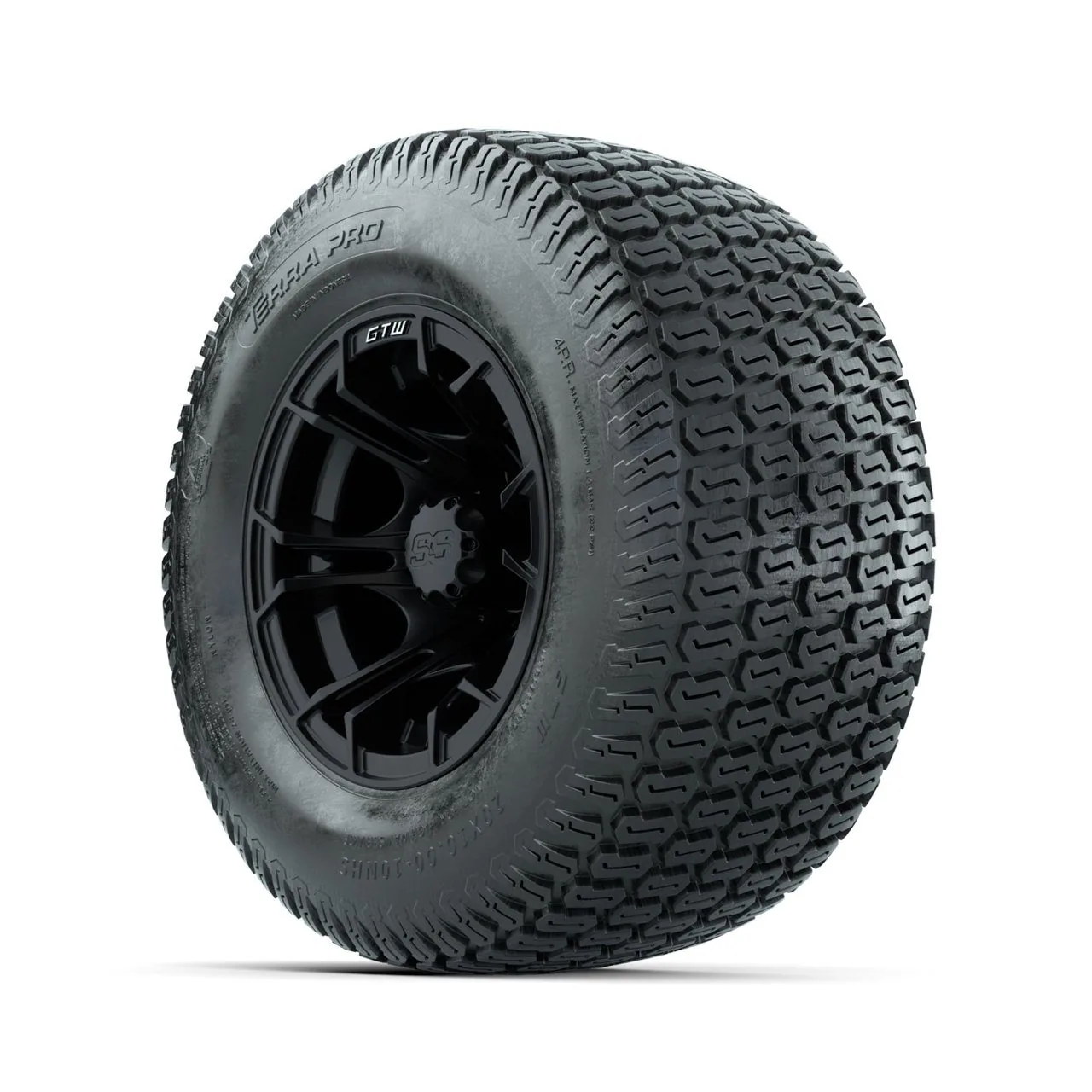 Комплект колёс 10" с шинами 20x10-10 Terra Pro S-Tread Traction, матовый чёрный, GTW Spyder, артикул A19-1091 — фото 3