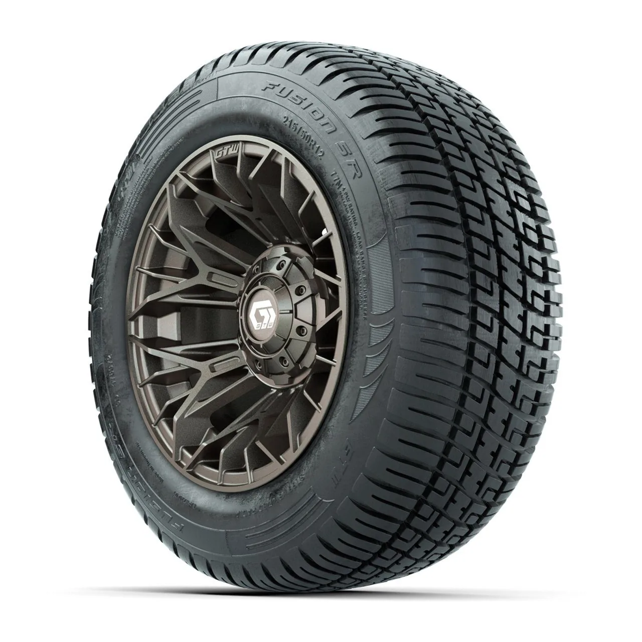 Комплект колёс GTW® Stellar 12", матовая бронза, с дорожными шинами Fusion S/R 215/50-R12, артикул A19-777 — фото 3