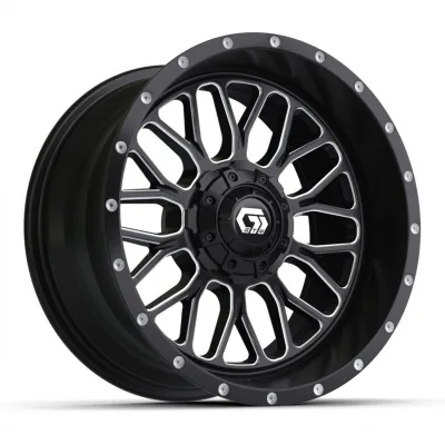 Диск 14" GTW Helix, чёрный с фрезерованными элементами, артикул 19-343