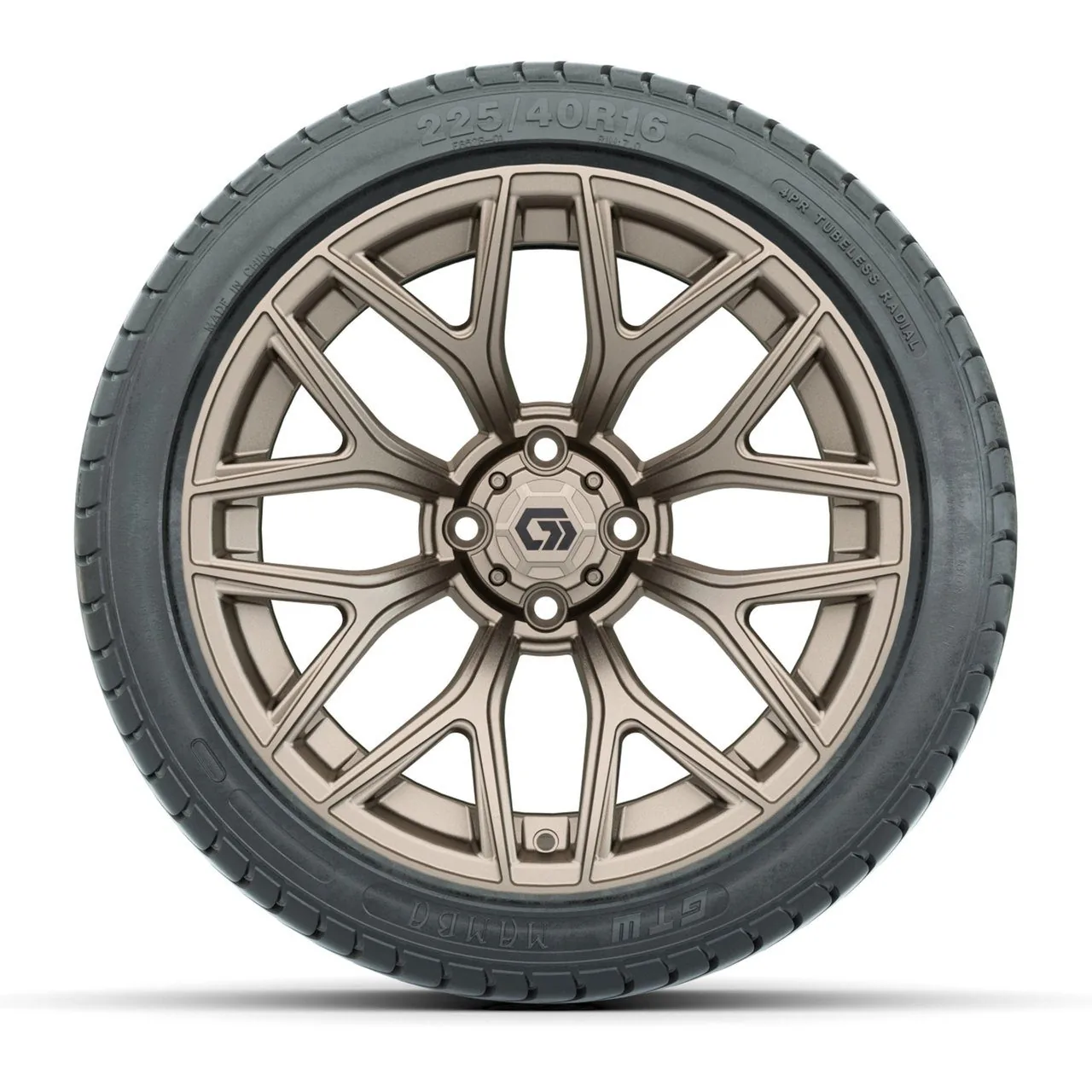 Колёса в сборе GTW Monaco 16", матовый бронзовый, с дорожными шинами 225/40-R16 Mamba, комплект 4 шт., артикул A19-2621 — фото 2