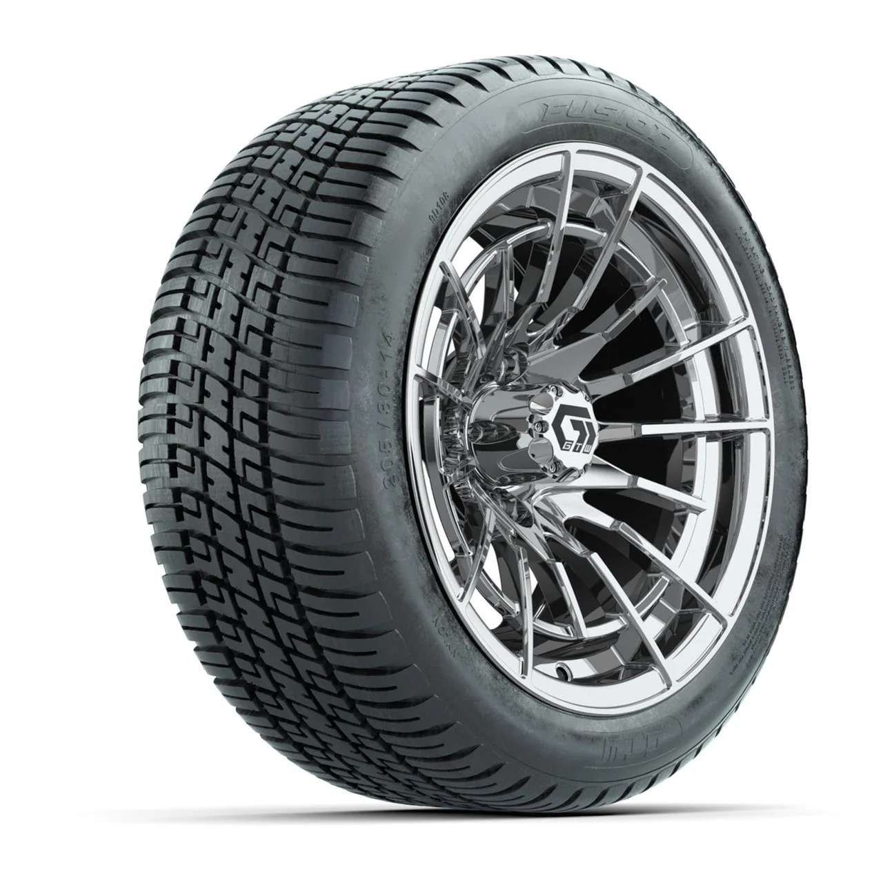 Комплект колёс GTW® Boost 14", хром, с шинами 205/30-14 Fusion Street, артикул A19-1198