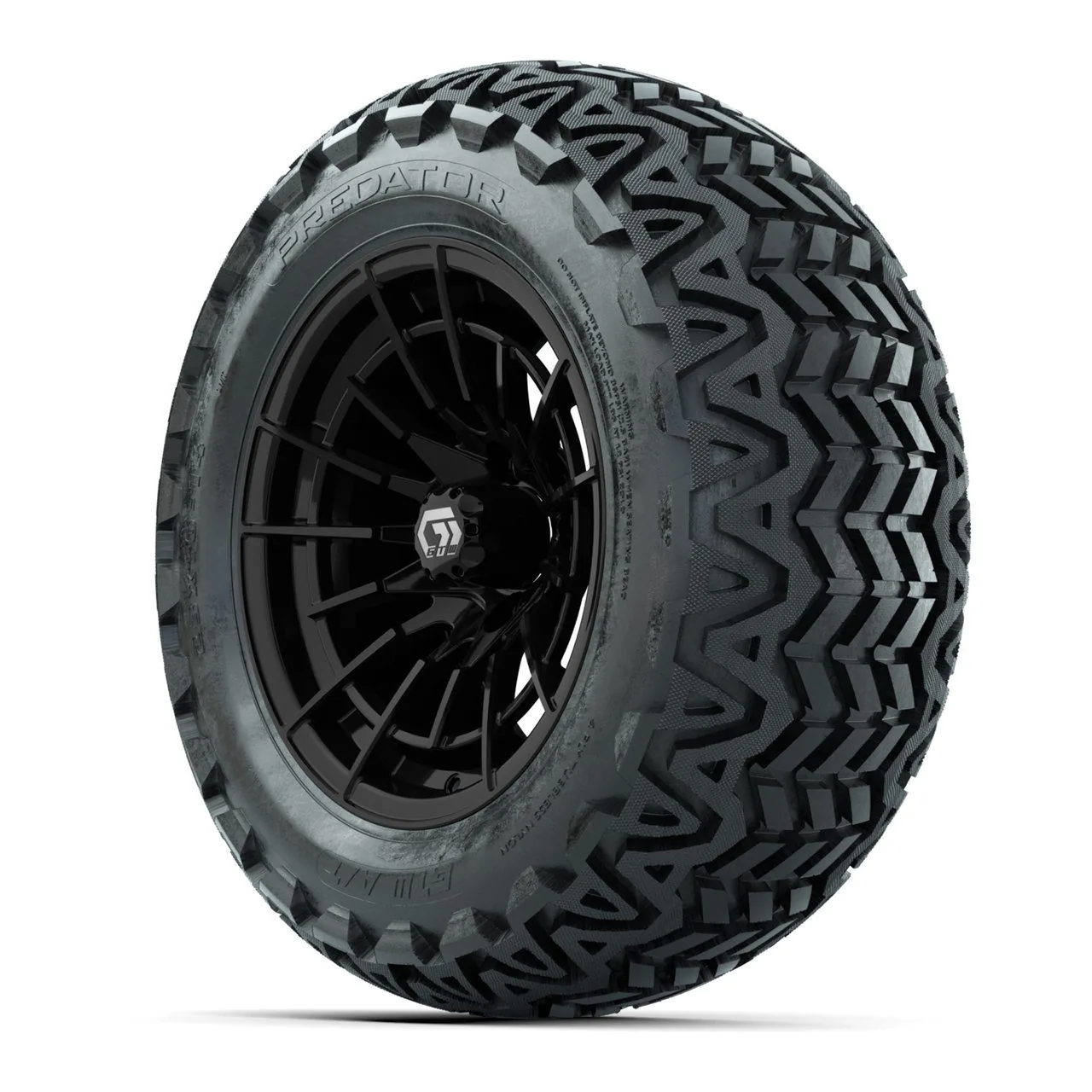 Комплект колёс GTW® Boost 14", глянцевый чёрный, с шинами 23x10-14 Predator All-Terrain, артикул A19-1204 — фото 3