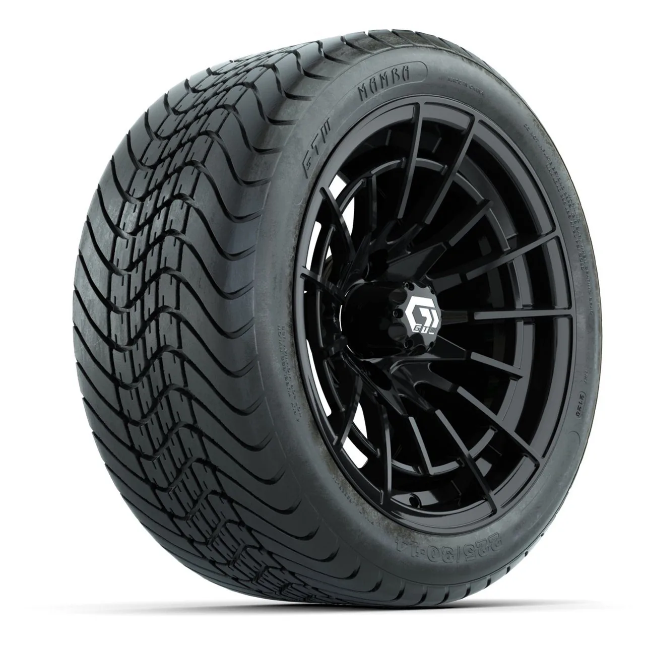 Колёса GTW Boost 14" (глянцевые чёрные) с шинами 225/30-14 Mamba Street, полный комплект, артикул A19-2315
